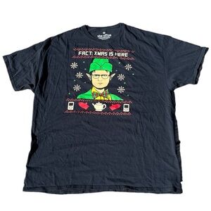 Unisex Dwight Schrute The Office Ugly Christmas Tshirt Size 2X 100% Cotton
